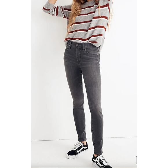 Madewell Women's 9 Inch High-Rise Skinny Ankle Gray Wash Size 27 Jeans - Picture 1 of 8